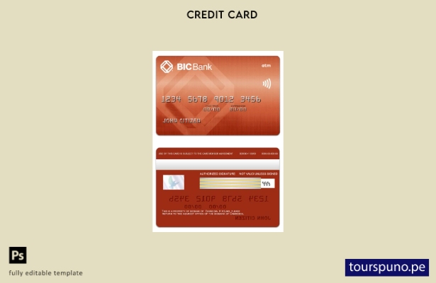 listo para imprimir plantilla de tarjeta de cajero automático BICBank de Camboya
